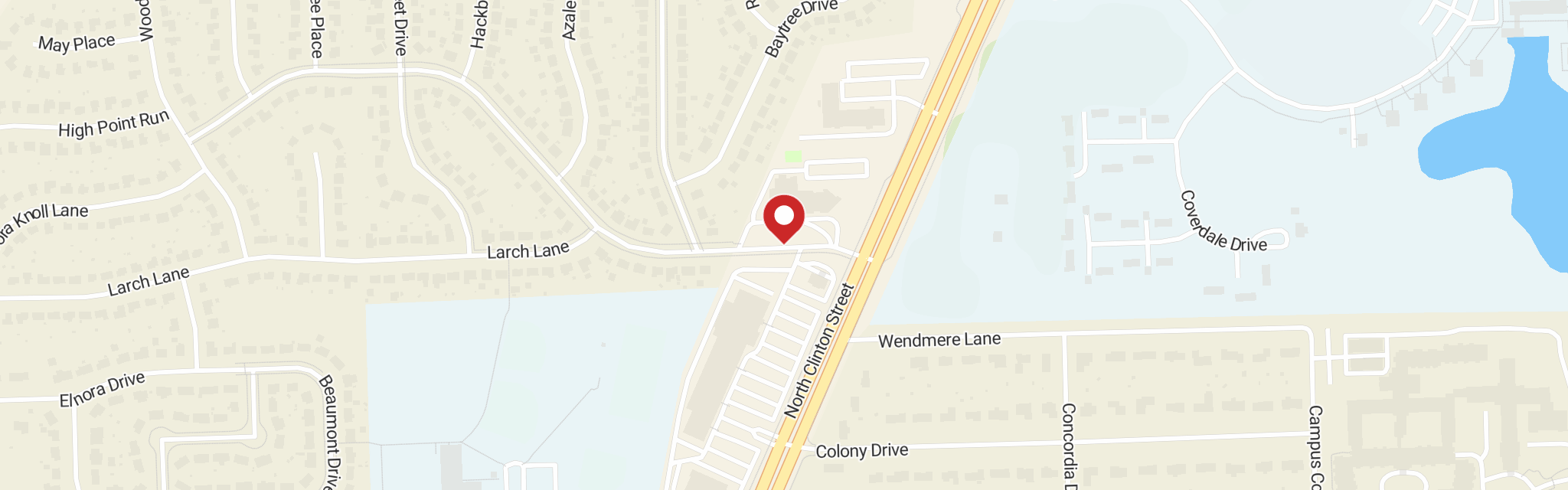 Map of Gethsemane Lutheran Church at 1505 Bethany Ln, Fort Wayne, IN 46825