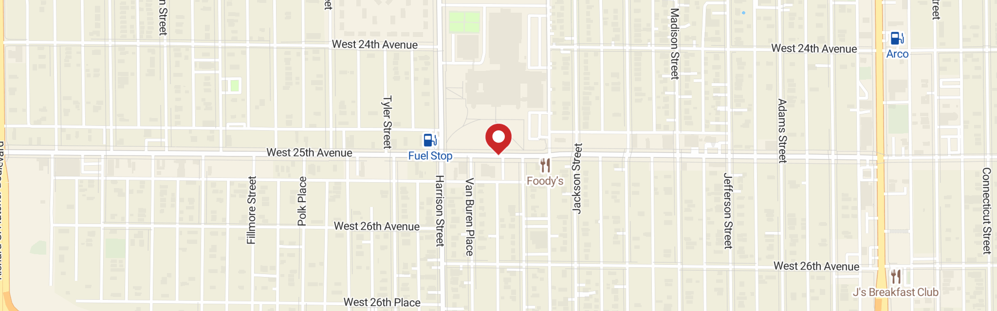Map of Good Shepherd Lutheran Church at 719 W 25th Ave, Gary, IN 46407