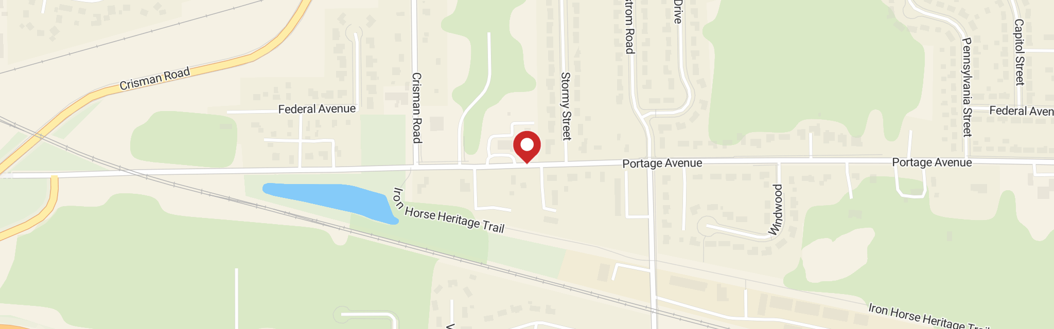 Map of Hope Lutheran Church at 6322 Portage Ave, Portage, IN 46368