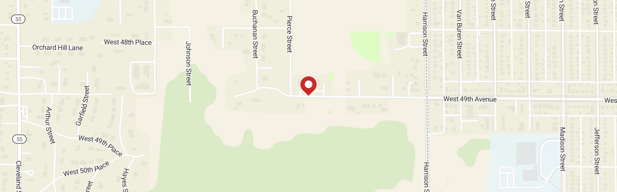 Map of Our Saviour's Lutheran Church at 1150 W 49th Ave, Gary, IN 46408