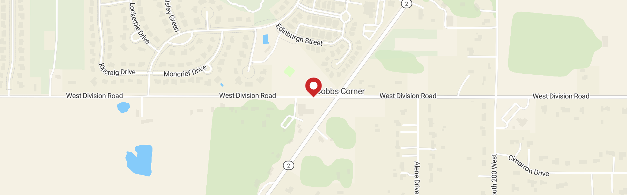 Map of Prince of Peace Lutheran Church at 234 W Division Rd, Valparaiso, IN 46385