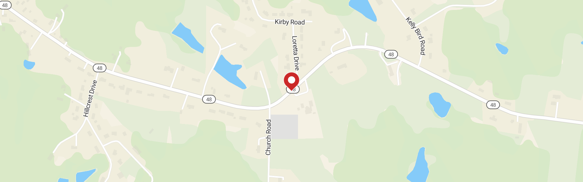 Map of St John Lutheran Church at 4937 IN-48, Lawrenceburg, IN 47025