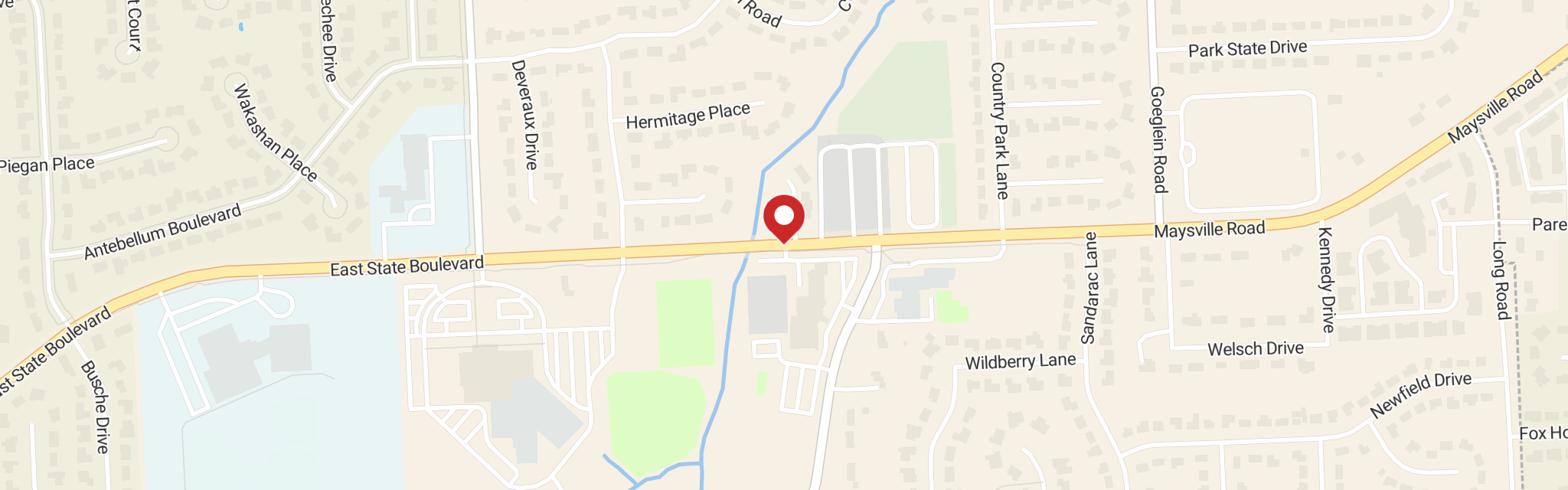Map of St Peter Lutheran Church at 7710 E State Blvd, Fort Wayne, IN 46815