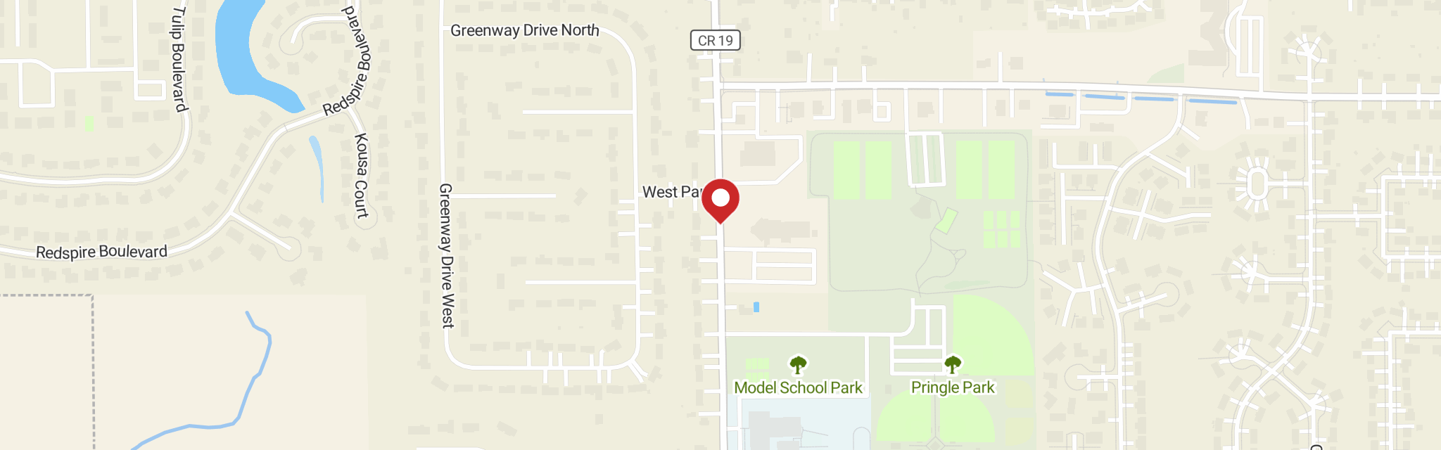 Map of Trinity Lutheran Church at 202 S Greene Rd, Goshen, IN 46526