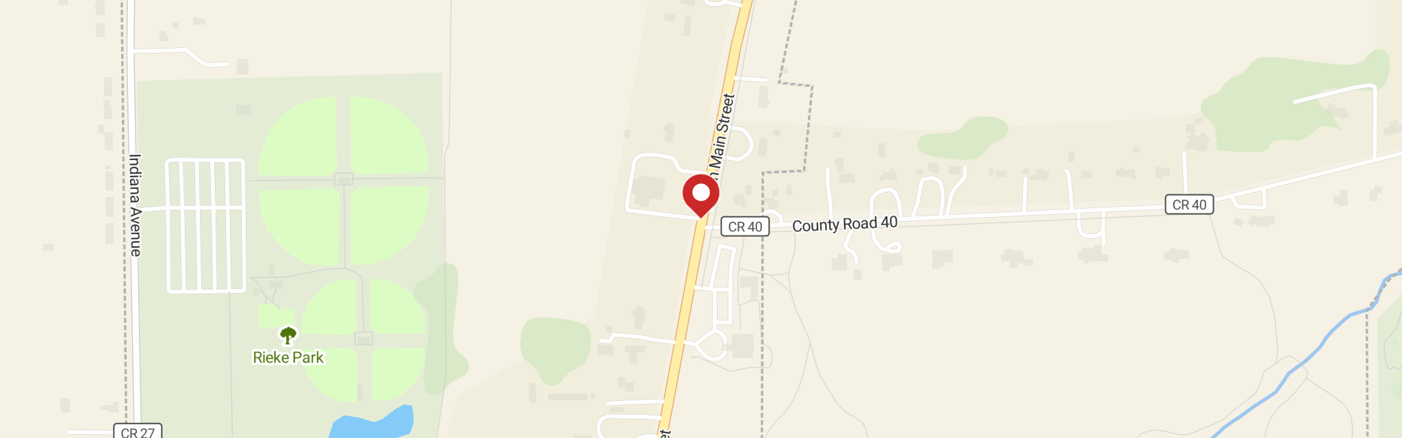 Map of Trinity Lutheran Church at 1801 N Main St, Auburn, IN 46706