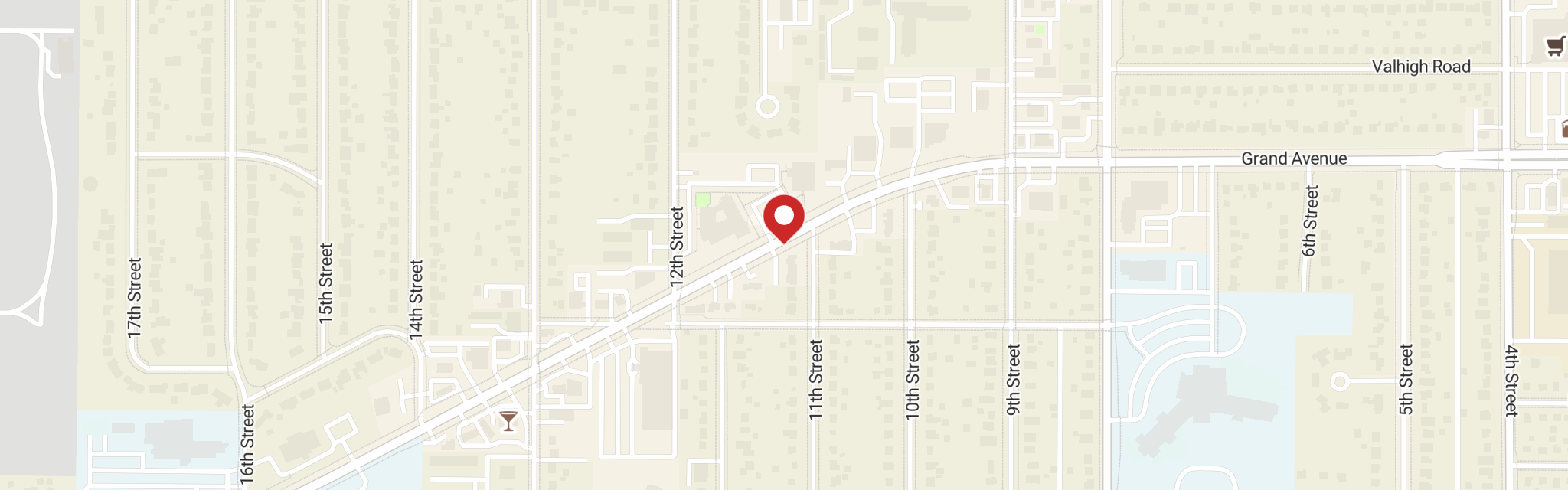Map of St Mark Lutheran Church at 1115 Grand Ave, West Des Moines, IA 50265