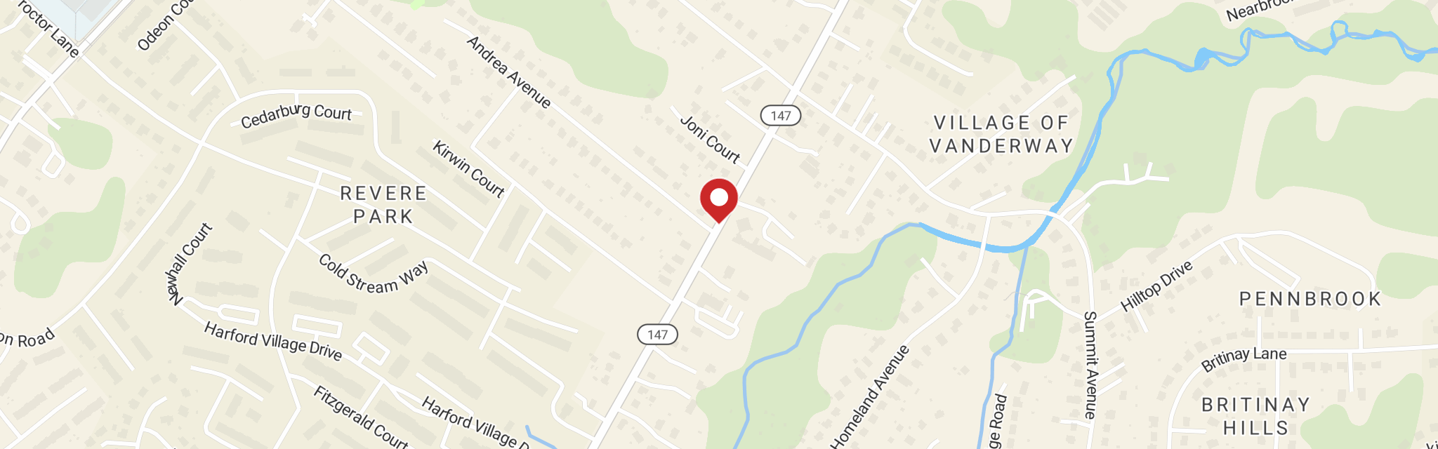 Map of Christus Victor Lutheran Church at 9833 Harford Rd, Parkville, MD 21234
