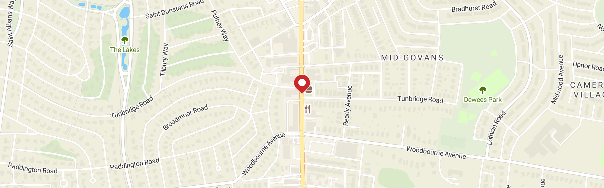 Map of Holy Comforter Lutheran Church at 5513 York Rd, Baltimore, MD 21212