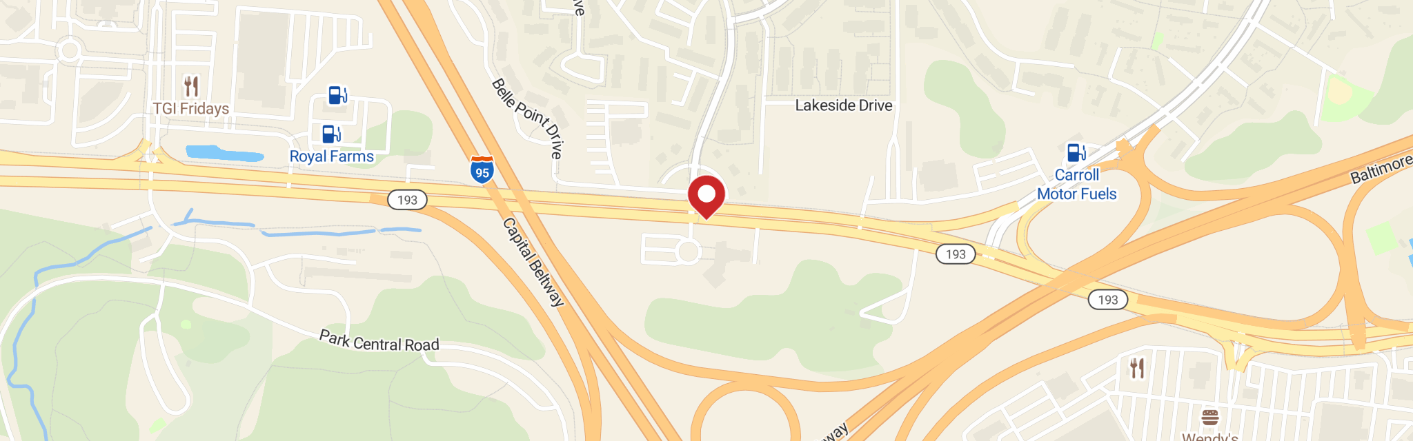 Map of Holy Cross Lutheran Church at 6905 Greenbelt Rd, Greenbelt, MD 20770