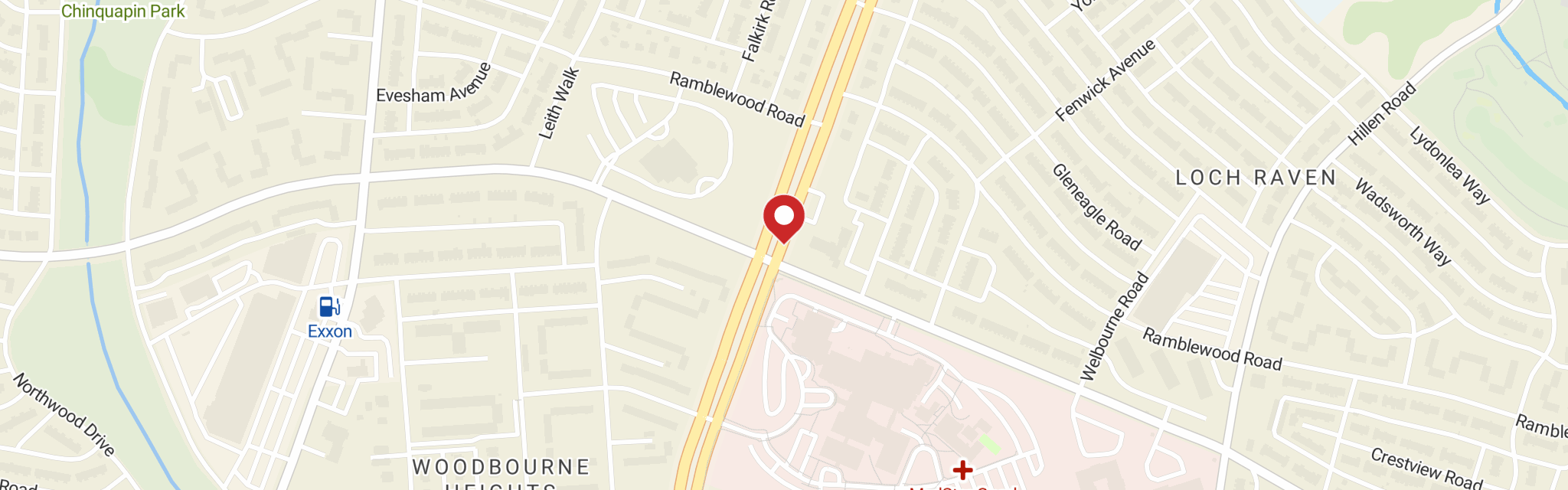 Map of Immanuel Lutheran Church at 5701 Loch Raven Blvd, Baltimore, MD 21239