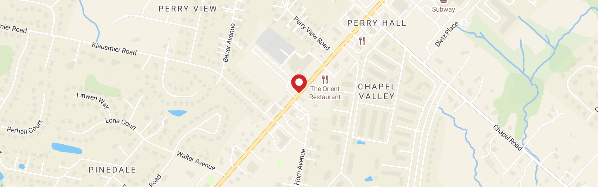 Map of St Michael Lutheran Church at 9534 Belair Rd, Baltimore, MD 21236