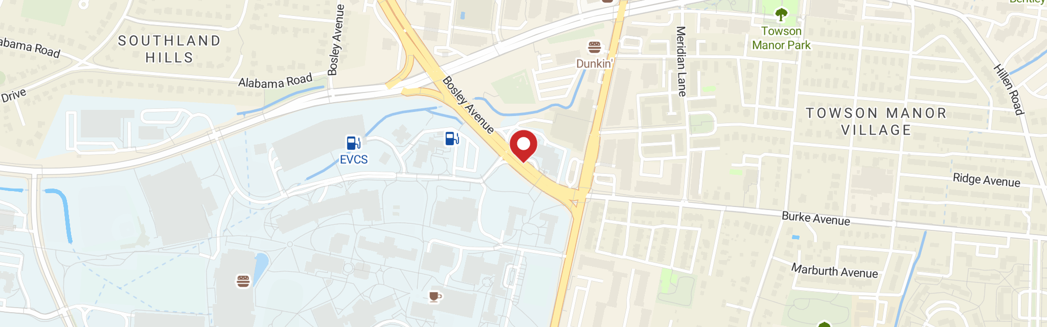 Map of First Lutheran Church of Towson at 40 W Burke Ave, Baltimore, MD 21204