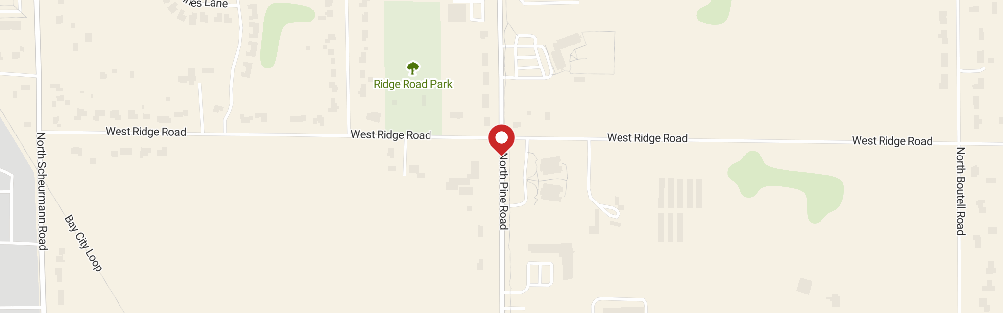 Map of Bethel Lutheran Church at 749 N Pine Rd, Bay City, MI 48708