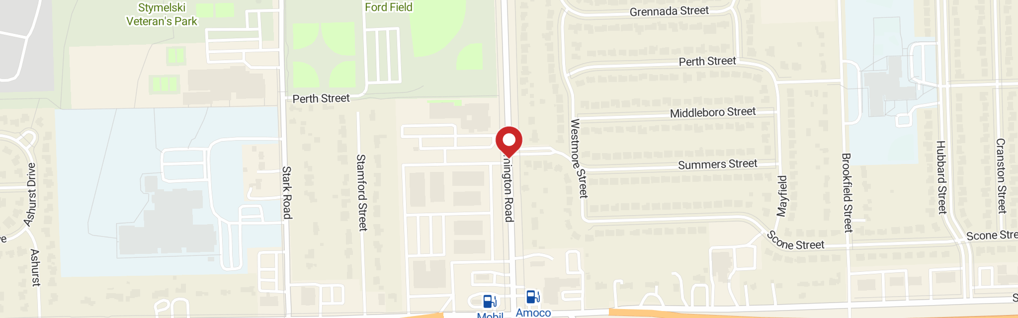 Map of Christ Our Savior Lutheran Church at 14175 Farmington Rd, Livonia, MI 48154