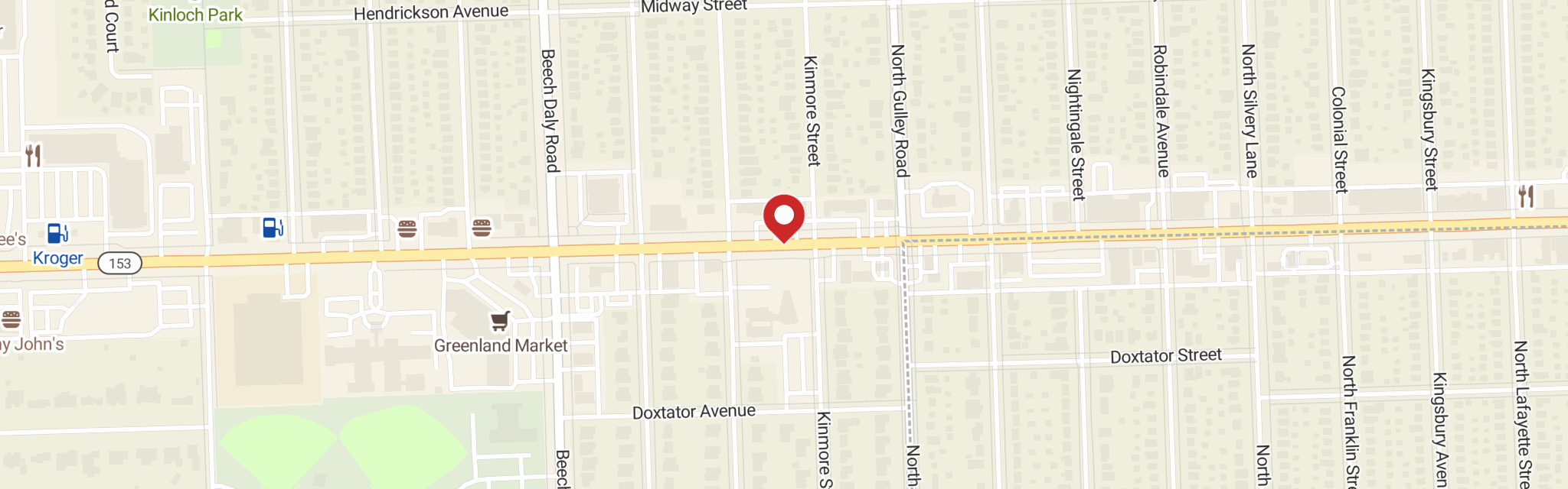Map of Christus Victor Lutheran Church at 25535 Ford Rd, Dearborn Heights, MI 48127