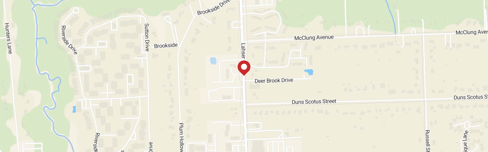 Map of Emmanuel Lutheran Church at 23425 Lahser Rd, Southfield, MI 48033