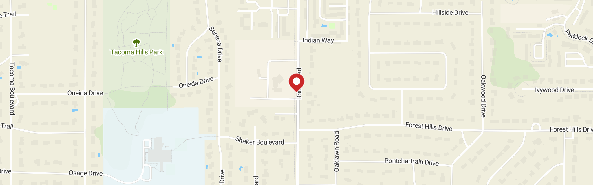 Map of Faith Lutheran Church at 4515 Dobie Rd, Okemos, MI 48864