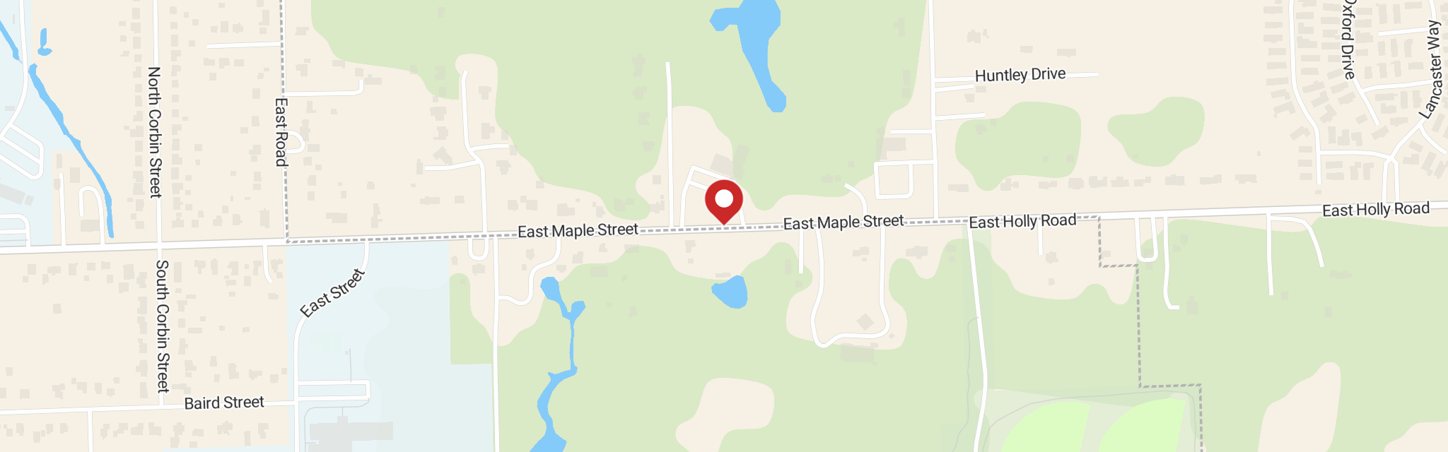 Map of Gethsemane Lutheran Church at 961 E Maple St, Holly, MI 48442