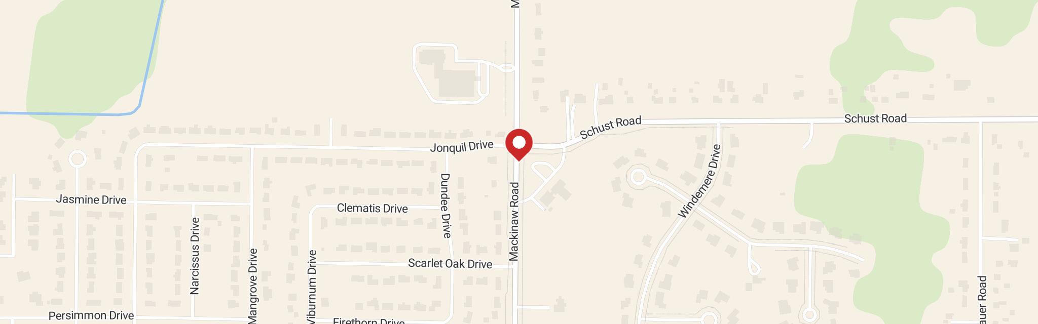 Map of Gloria Dei Lutheran Church at 5250 Mackinaw Rd, Saginaw, MI 48603