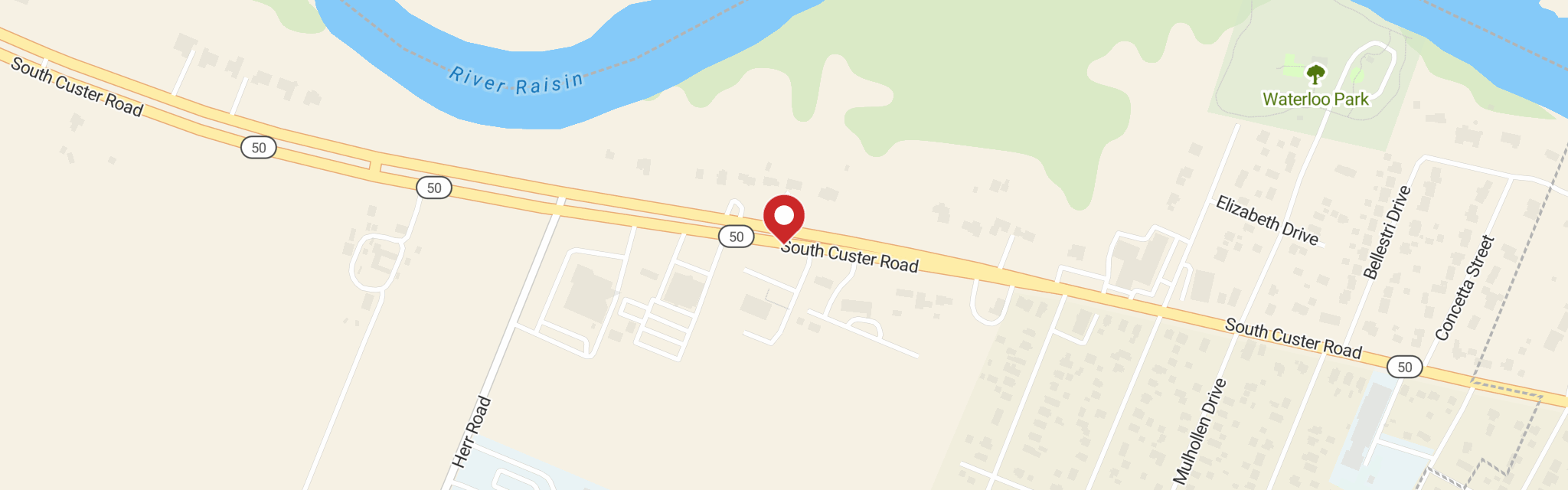 Map of Good Shepherd Lutheran Church at 2275 S Custer Rd, Monroe, MI 48161