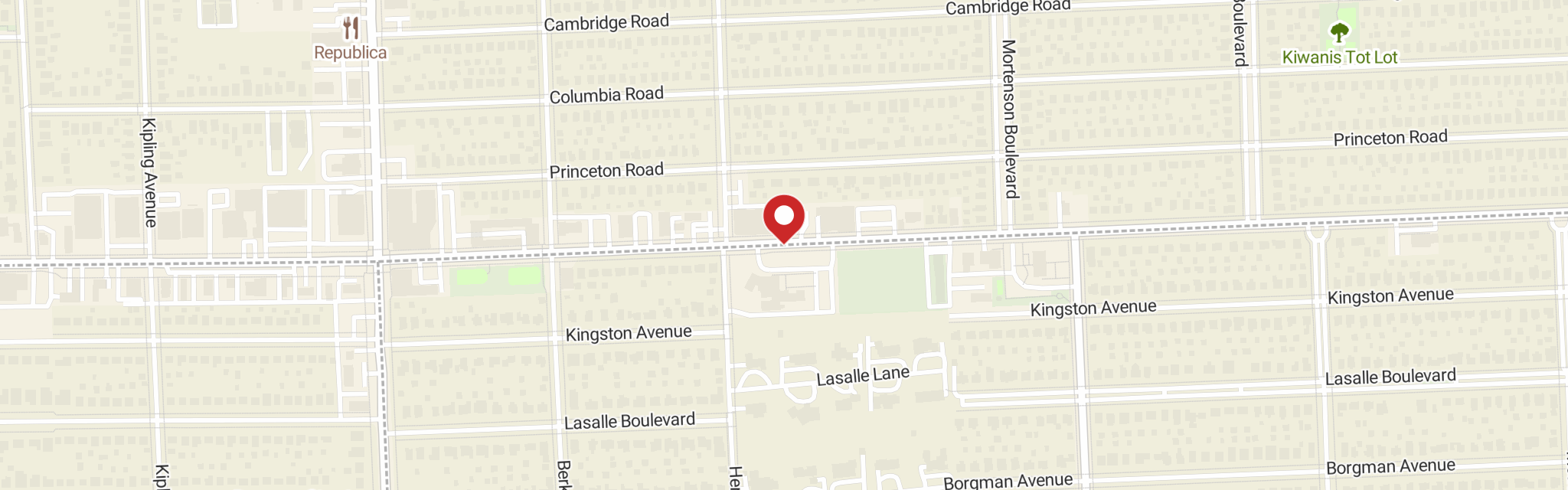Map of Huntington Woods Lutheran Church at 12935 W 11 Mile Rd, Huntington Woods, MI 48070
