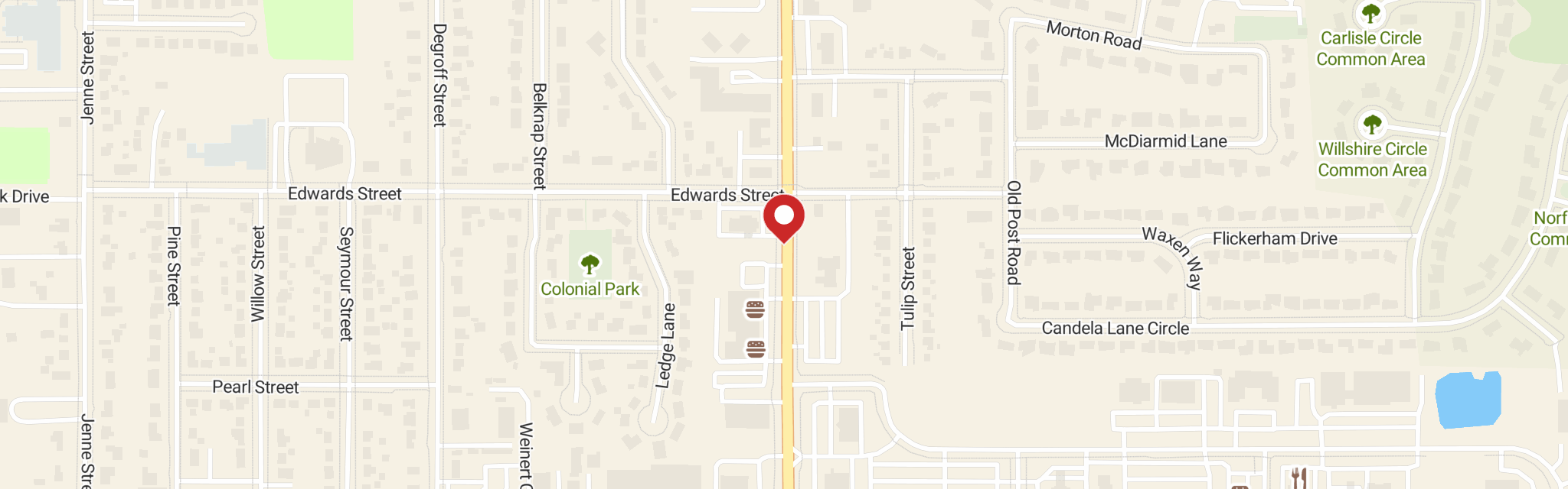 Map of Immanuel Lutheran Church at 517 S Clinton St, Grand Ledge, MI 48837