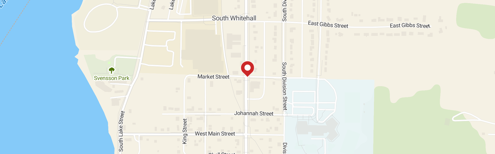 Map of Lebanon Lutheran Church at 1101 S Mears Ave, Whitehall, MI 49461