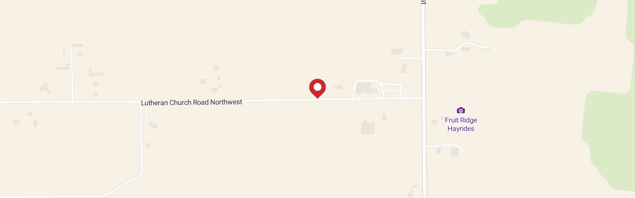 Map of Mamrelund Lutheran Church at 4085 Lutheran Church Rd, Kent City, MI 49330
