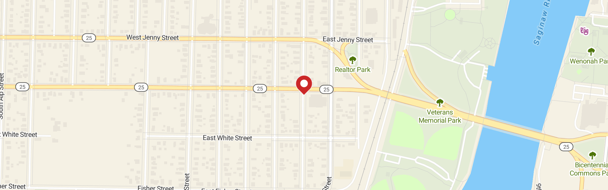 Map of Messiah Lutheran Church at 501 S Catherine St, Bay City, MI 48706