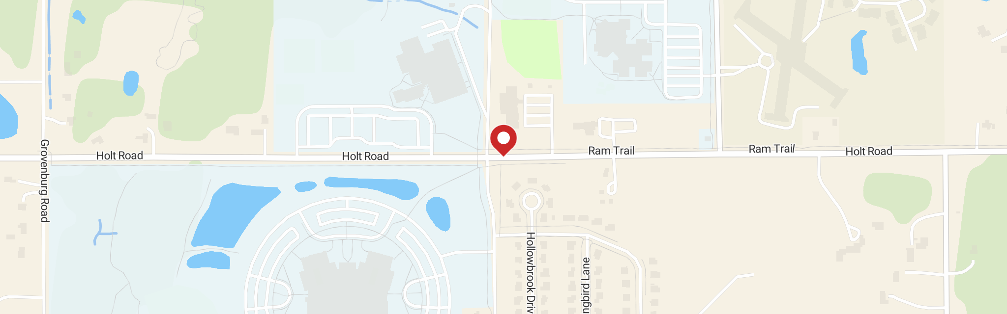 Map of Messiah Lutheran Church at 5740 Holt Rd, Holt, MI 48842