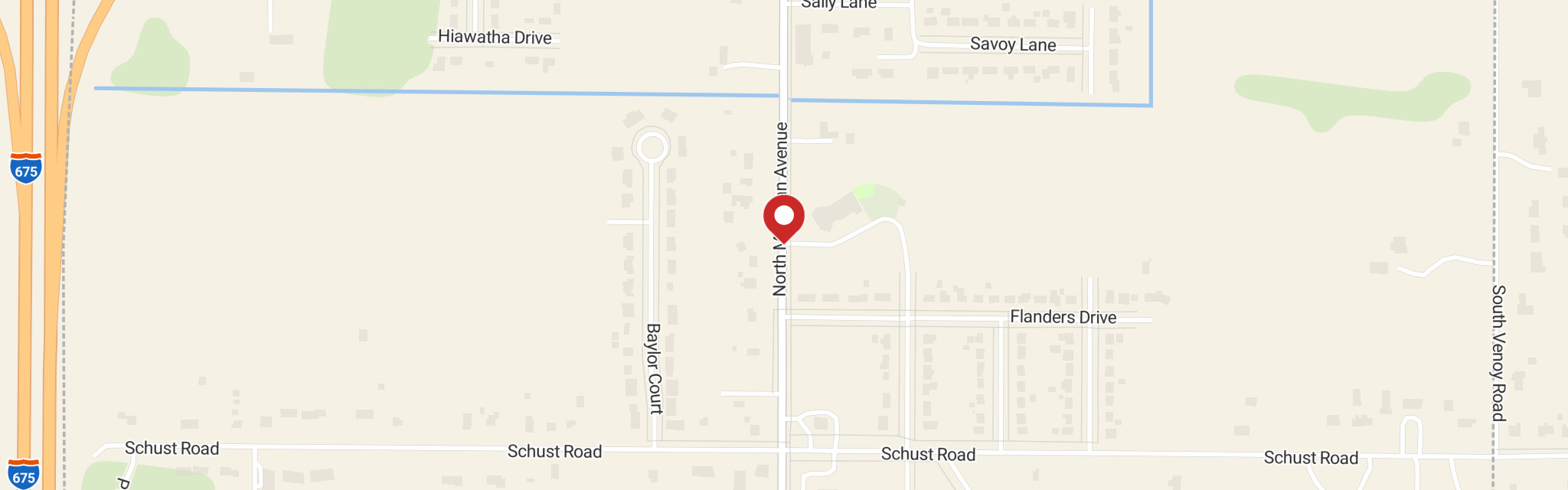 Map of Messiah Lutheran Church at 4640 N Michigan Ave, Saginaw, MI 48604