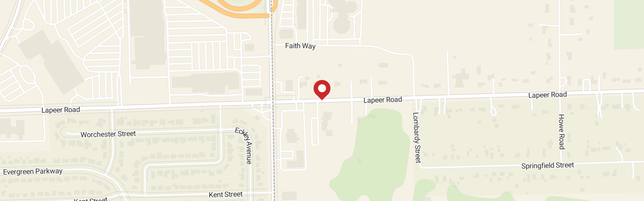 Map of Our Risen Lord Lutheran Church at 4040 Lapeer Rd, Burton, MI 48509