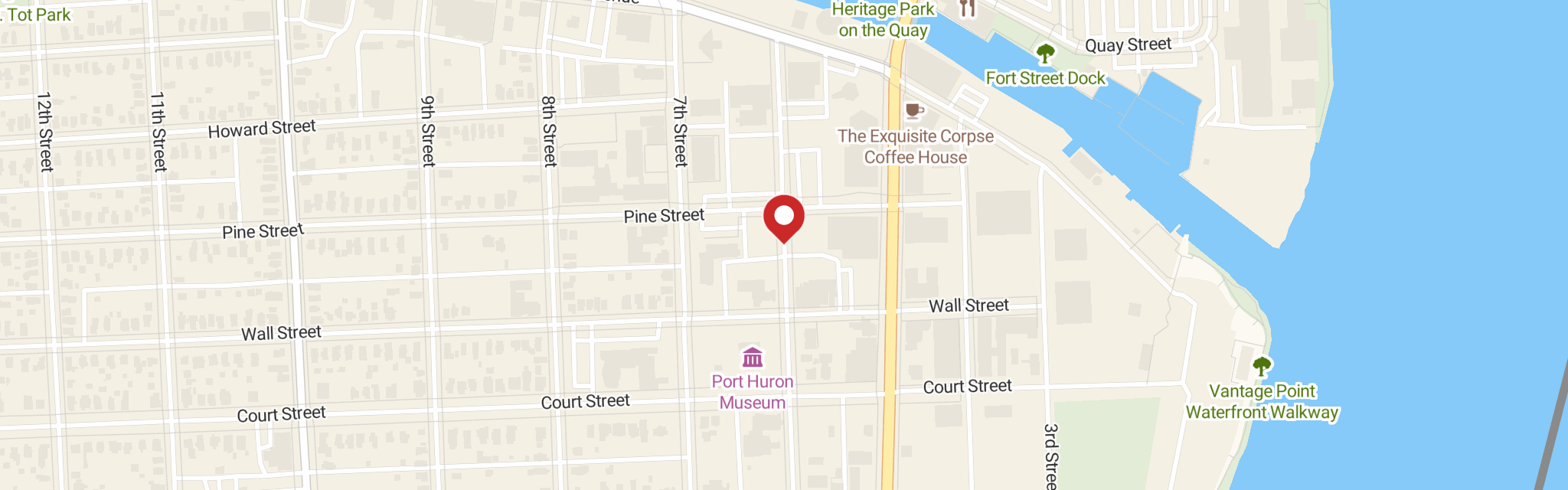 Map of Our Saviour's Lutheran Church at 1029 6th St, Port Huron, MI 48060