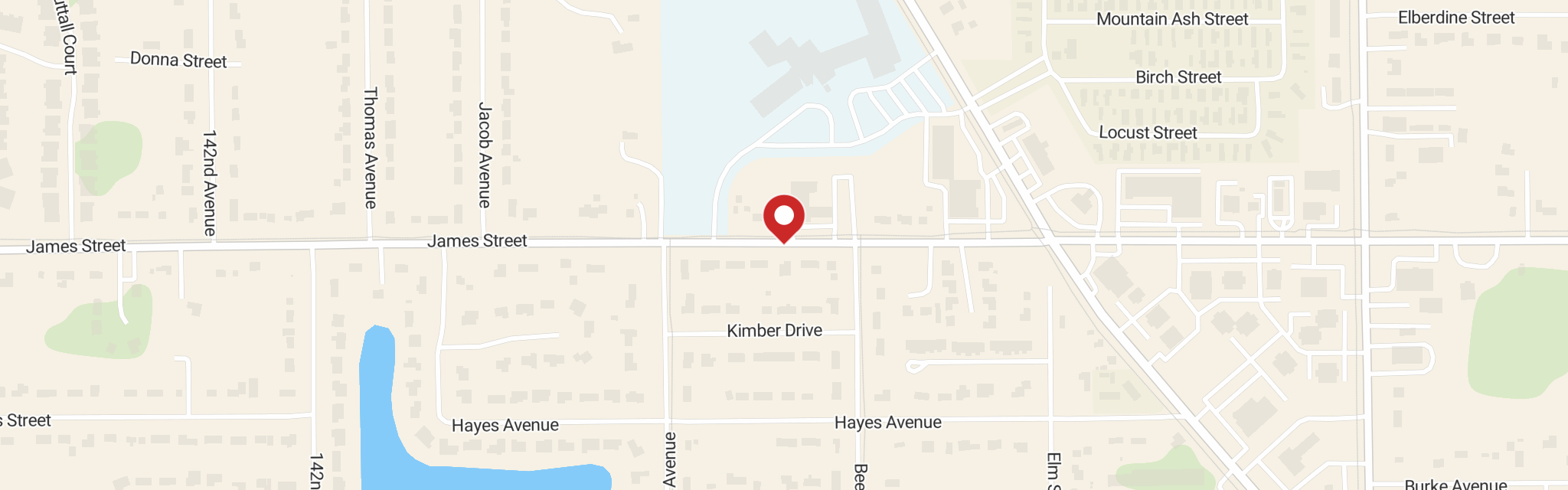 Map of Peace Lutheran Church at 389 James St, Holland, MI 49424
