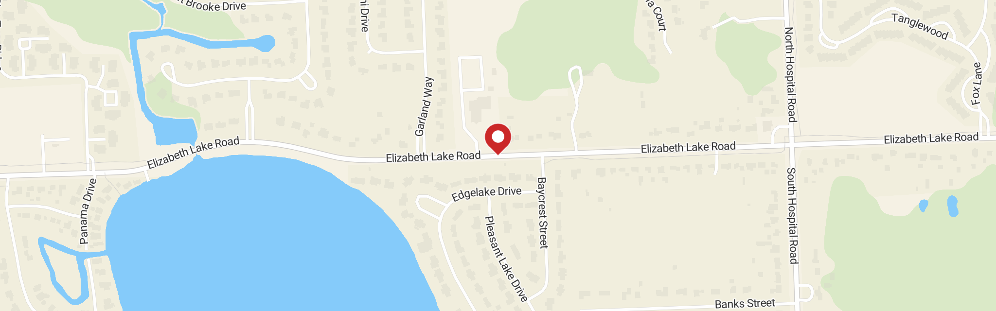 Map of Peace Lutheran Church at 7390 Elizabeth Lake Rd, Waterford, MI 48327