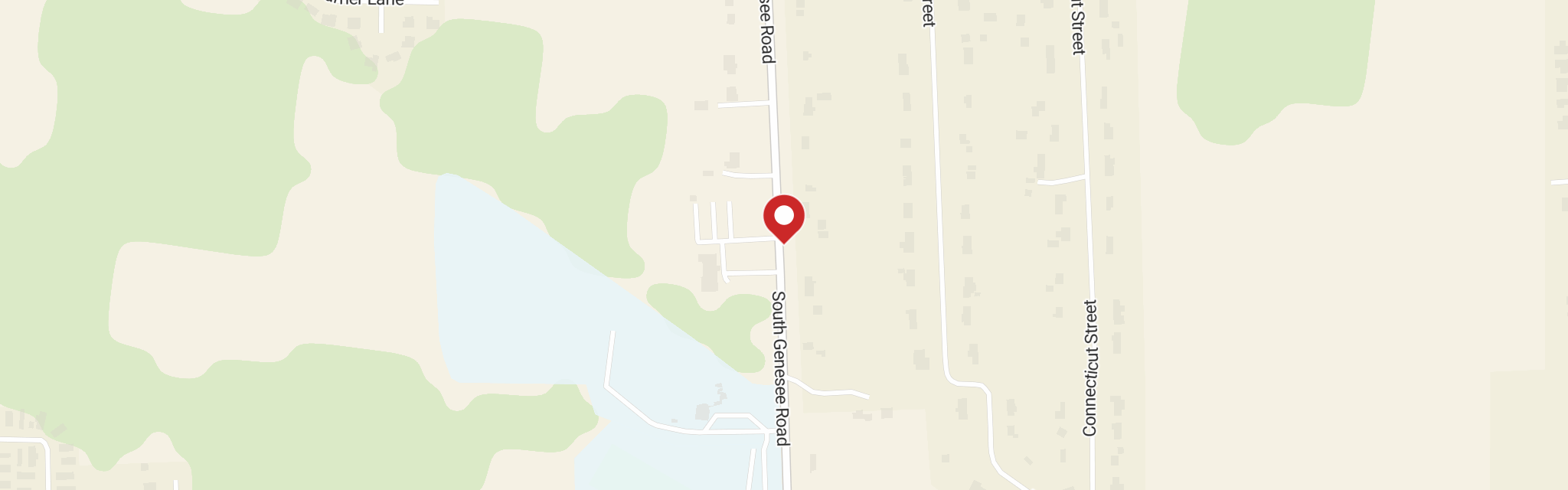 Map of Pilgrim Lutheran Church at 3222 S Genesee Rd, Burton, MI 48519