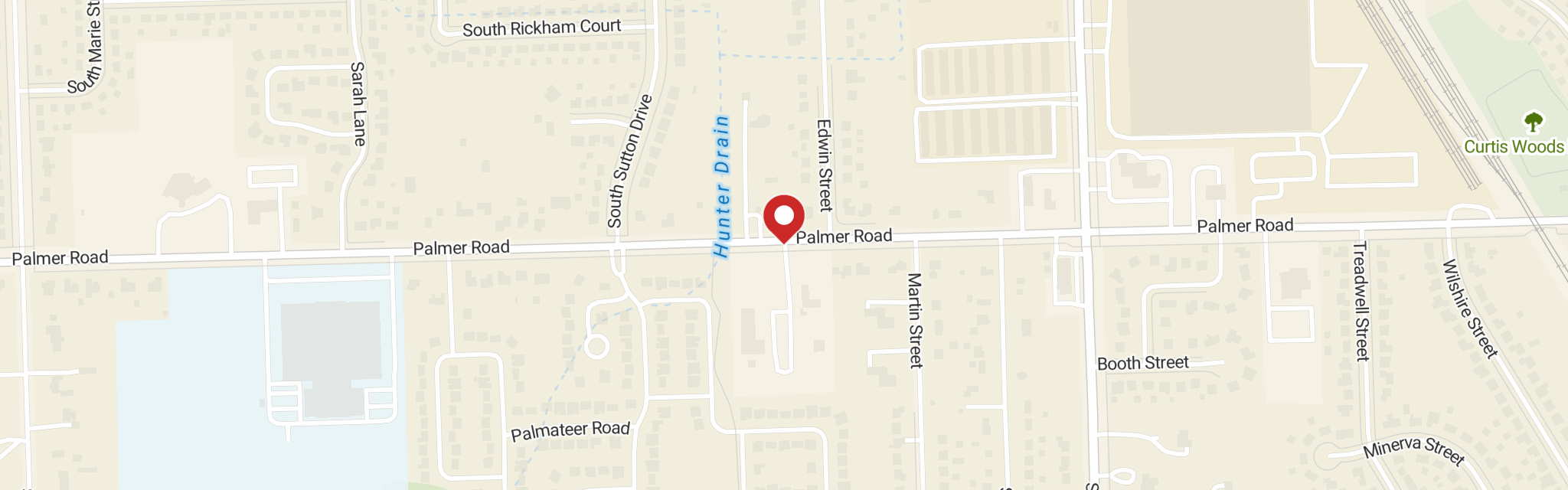 Map of Prince of Peace Lutheran Church at 37775 Palmer Rd, Westland, MI 48186