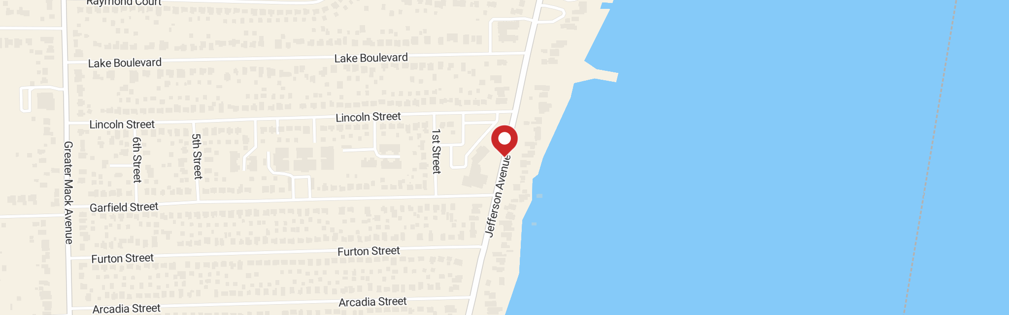 Map of Redeemer Lutheran Church at 30003 Jefferson Ave, St Clair Shores, MI 48082