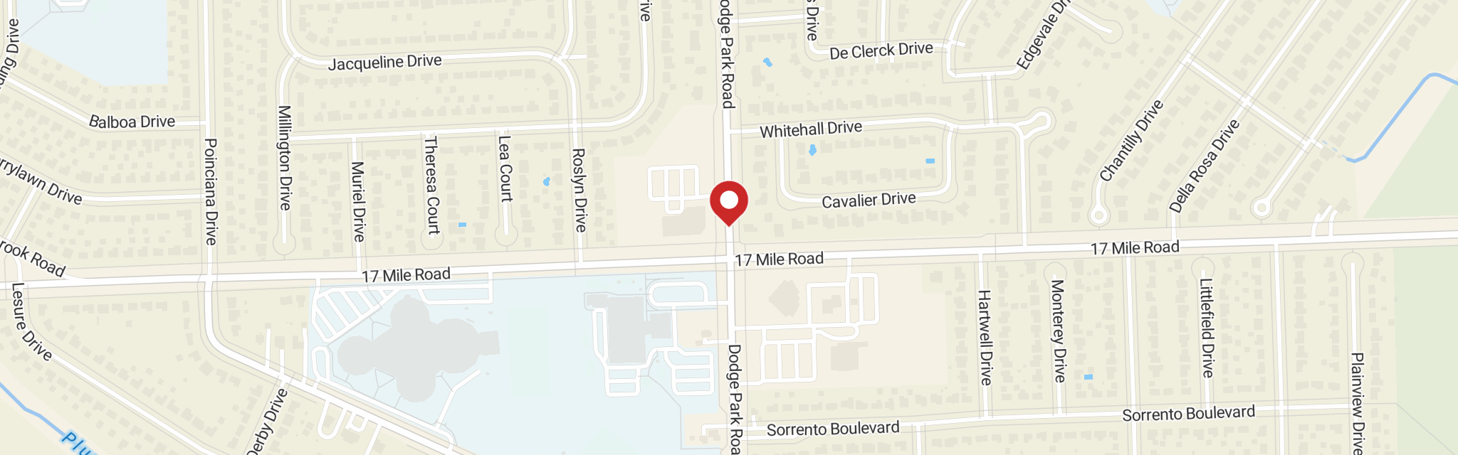 Map of Redemption Lutheran Church at 39051 Dodge Park Rd, Sterling Heights, MI 48313