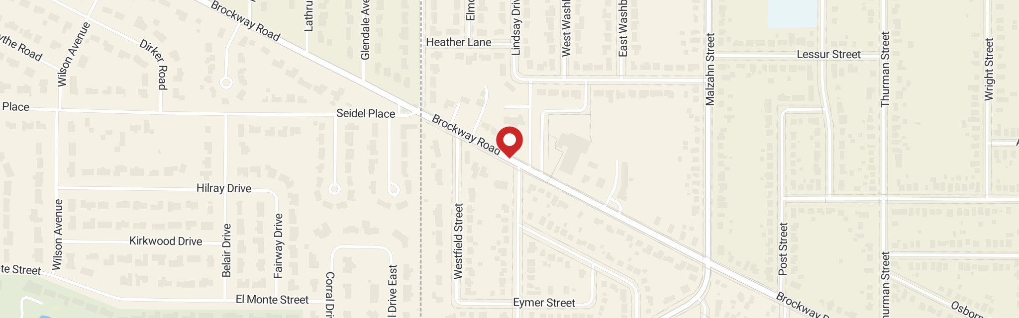 Map of Resurrection Lutheran Church at 2110 Brockway St, Saginaw, MI 48602