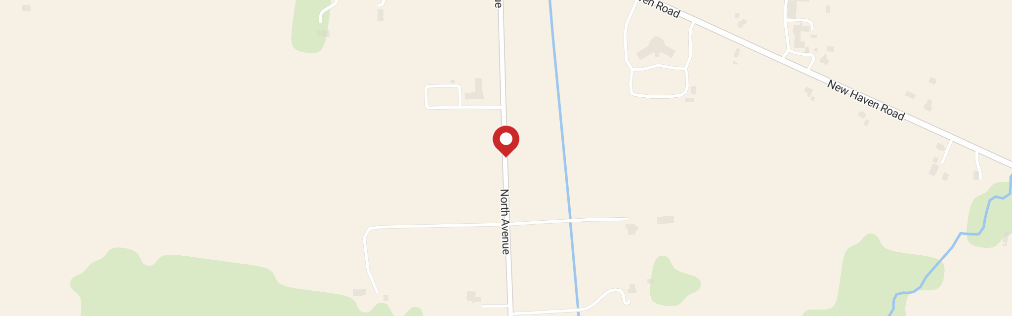 Map of St John's Lutheran Church at 62657 North Ave, Ray Twp, MI 48096