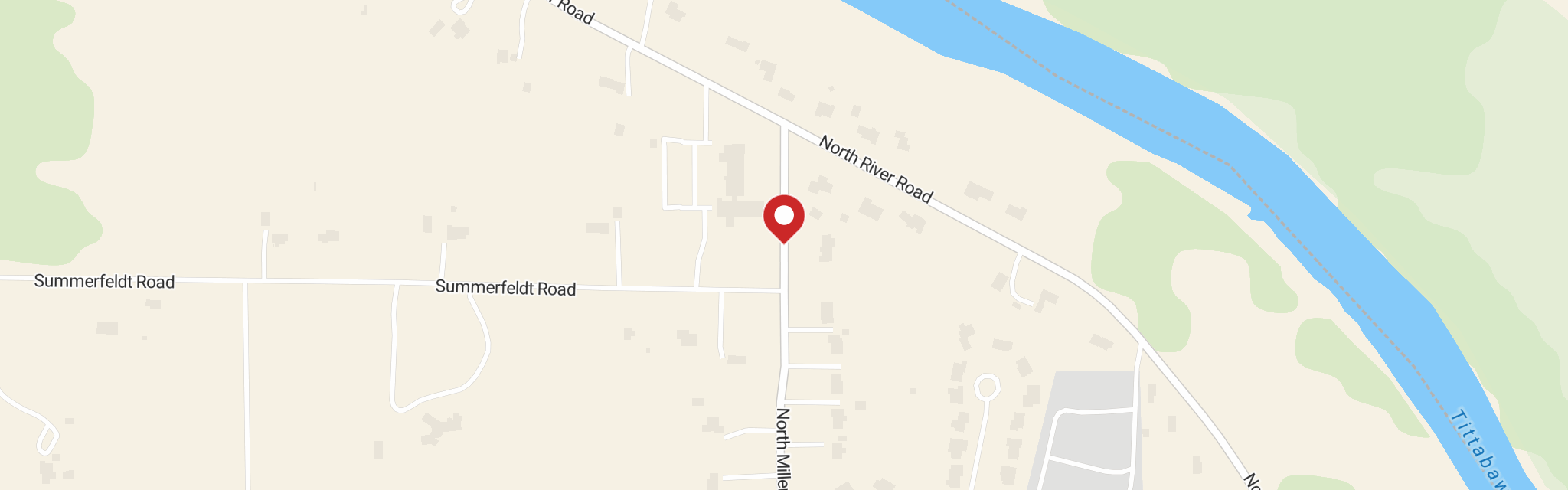 Map of St Mark Lutheran Church at 2565 N Miller Rd, Saginaw, MI 48609