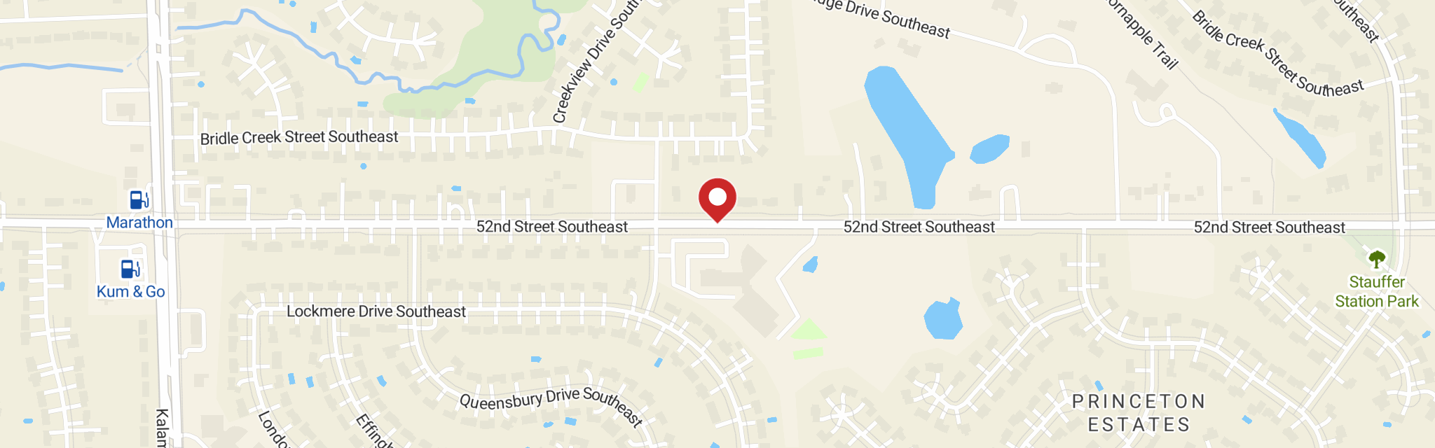 Map of St Mark Lutheran Church at 1934 52nd St SE, Grand Rapids, MI 49508