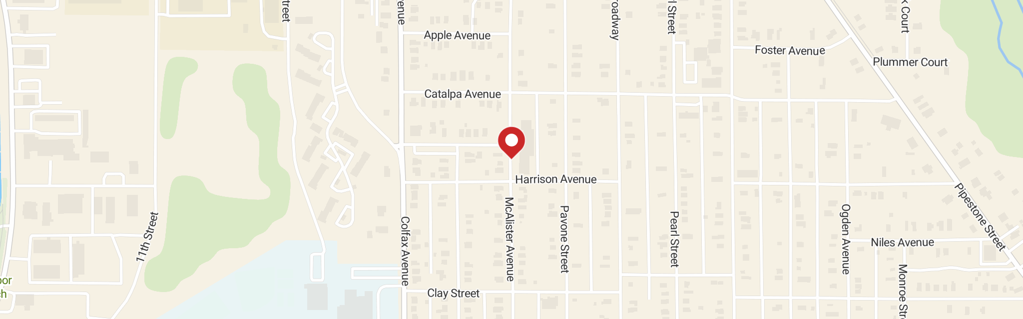 Map of St Matthews Lutheran Church at 671 McAllister Ave, Benton Harbor, MI 49022