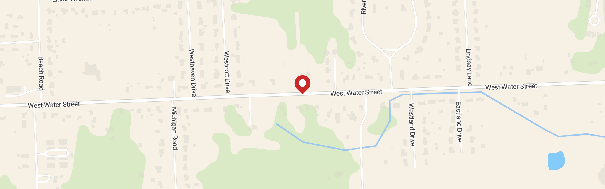 Map of St Paul Lutheran Church at 3790 W Water St, Port Huron, MI 48060