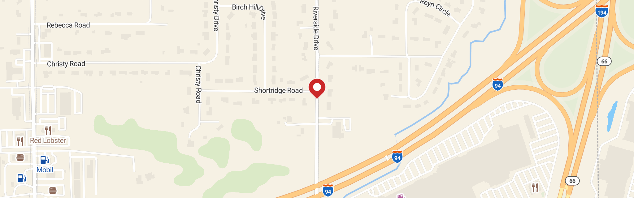 Map of St Peter Lutheran Church at 1079 Riverside Dr, Battle Creek, MI 49015