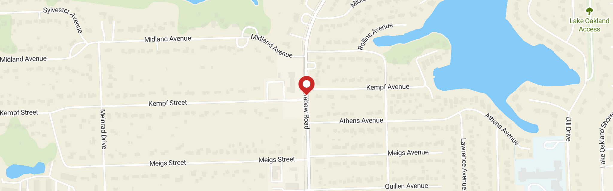Map of St Stephen Lutheran Church at 3795 Sashabaw Rd, Waterford, MI 48329