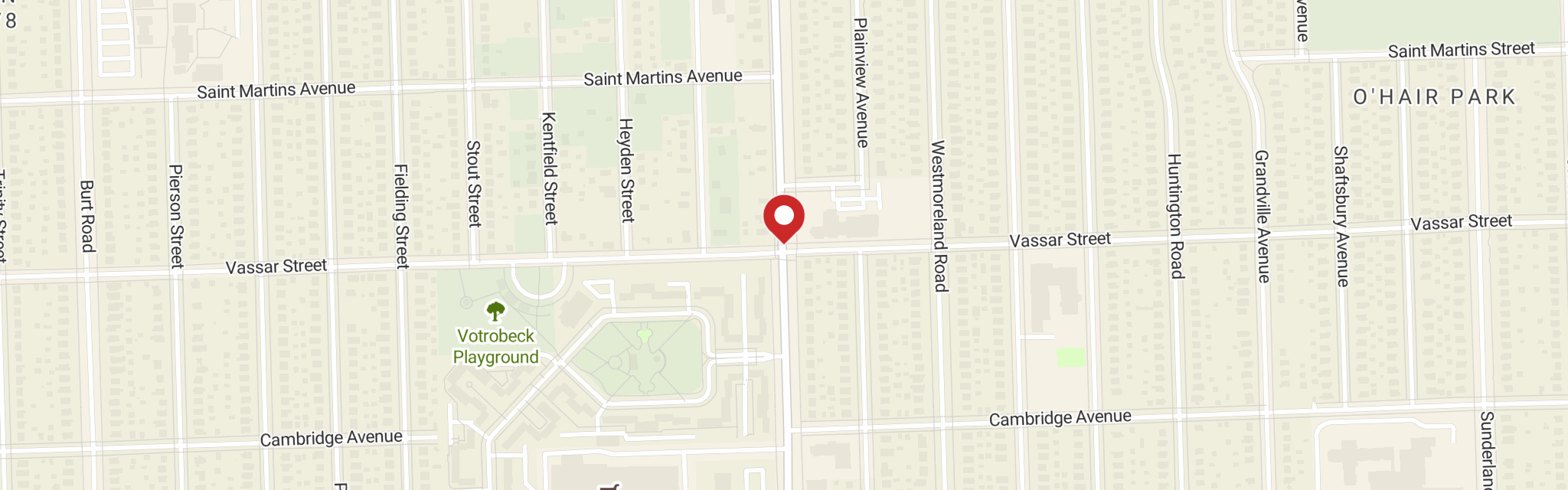 Map of St Timothy Lutheran Church at 19400 Evergreen Rd, Detroit, MI 48219