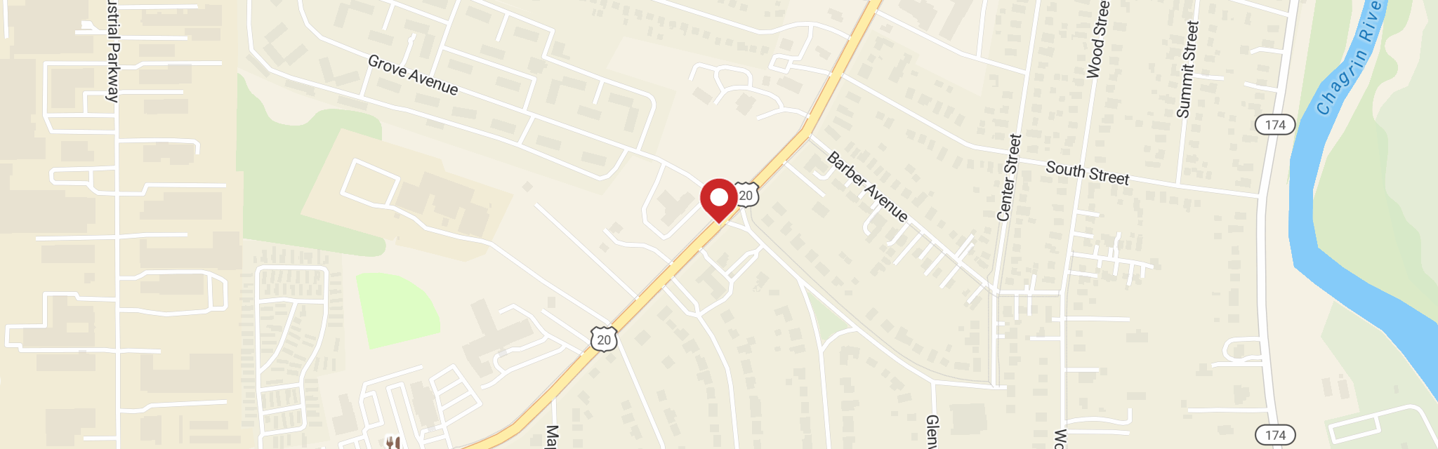 Map of Trinity Lutheran Church at 37728 Euclid Ave, Willoughby, OH 44094