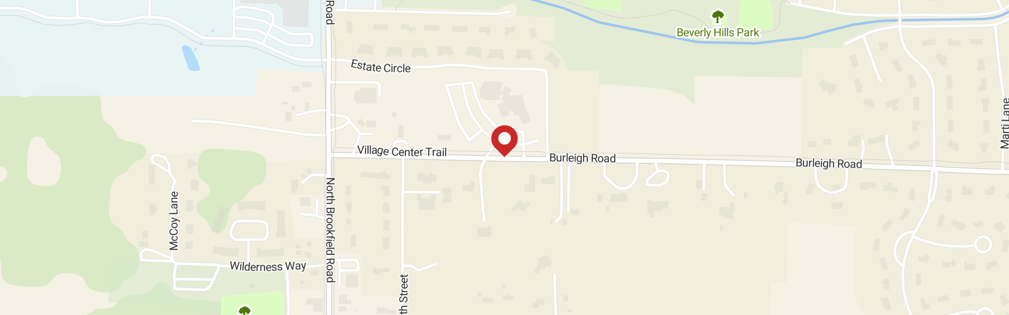 Map of Brookfield Lutheran Church at 18500 W Burleigh Rd, Brookfield, WI 53045